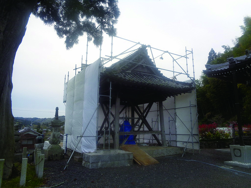 上野エコセンターの地元・三重県伊賀市治田の「薬師寺」鐘楼改築他工事の画像
